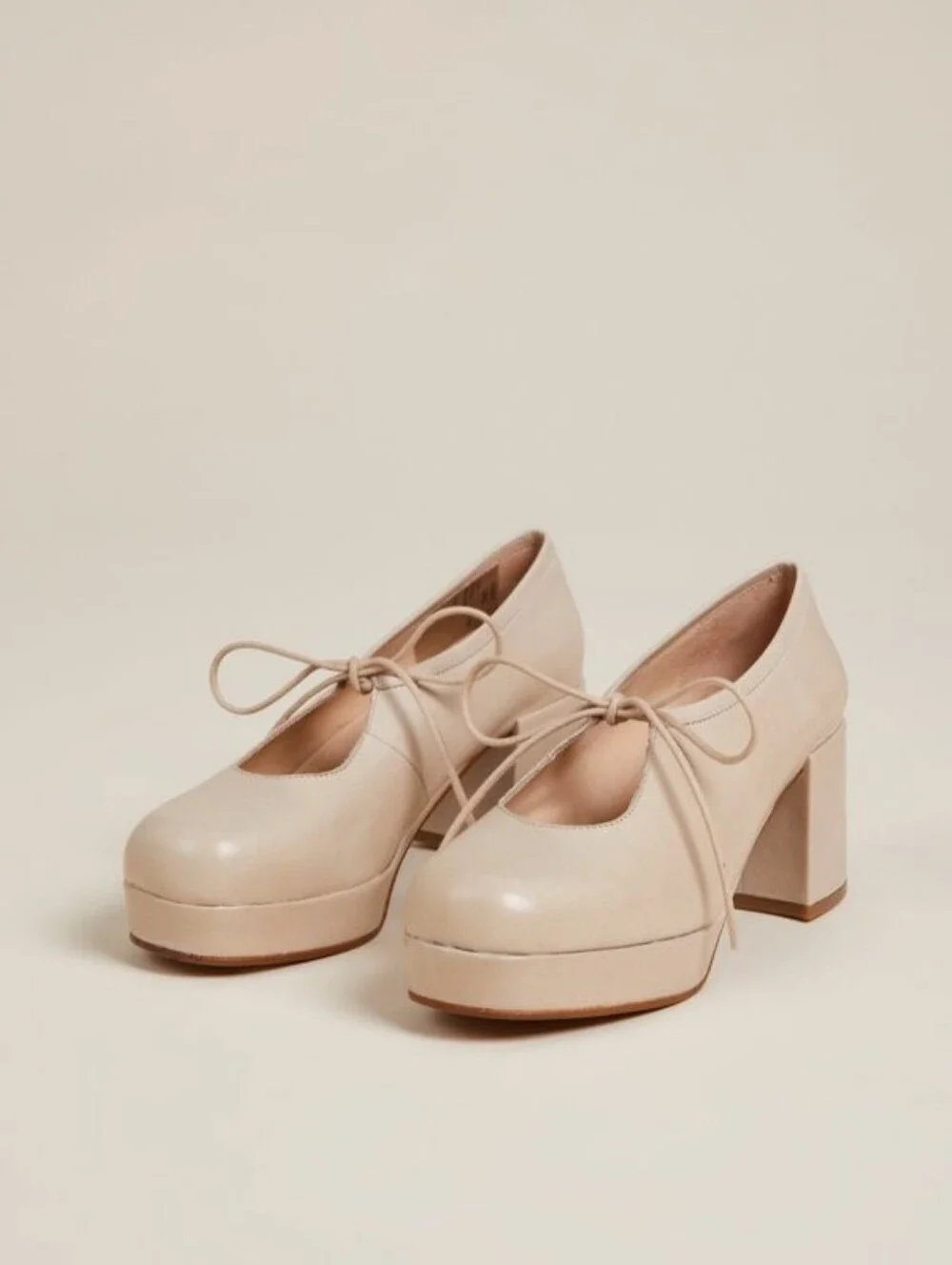 Intentionally Blank serif clouds ballet platform heels, 39